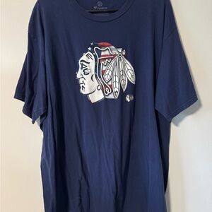 Fanatics Men's Dark Blue Graphic Tee Chicago Blackhawks